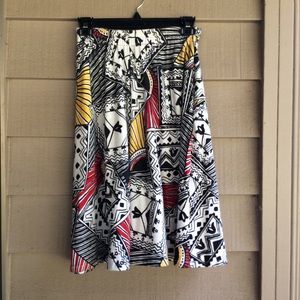 Isaac Hazan skirt elastic waistband flare style